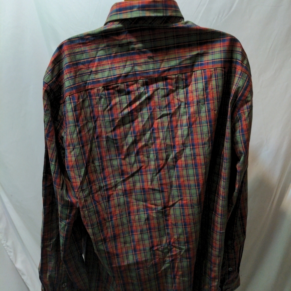 Men's Club Room button down dress shirt green & Red size XL New with tags - Picture 2 of 5